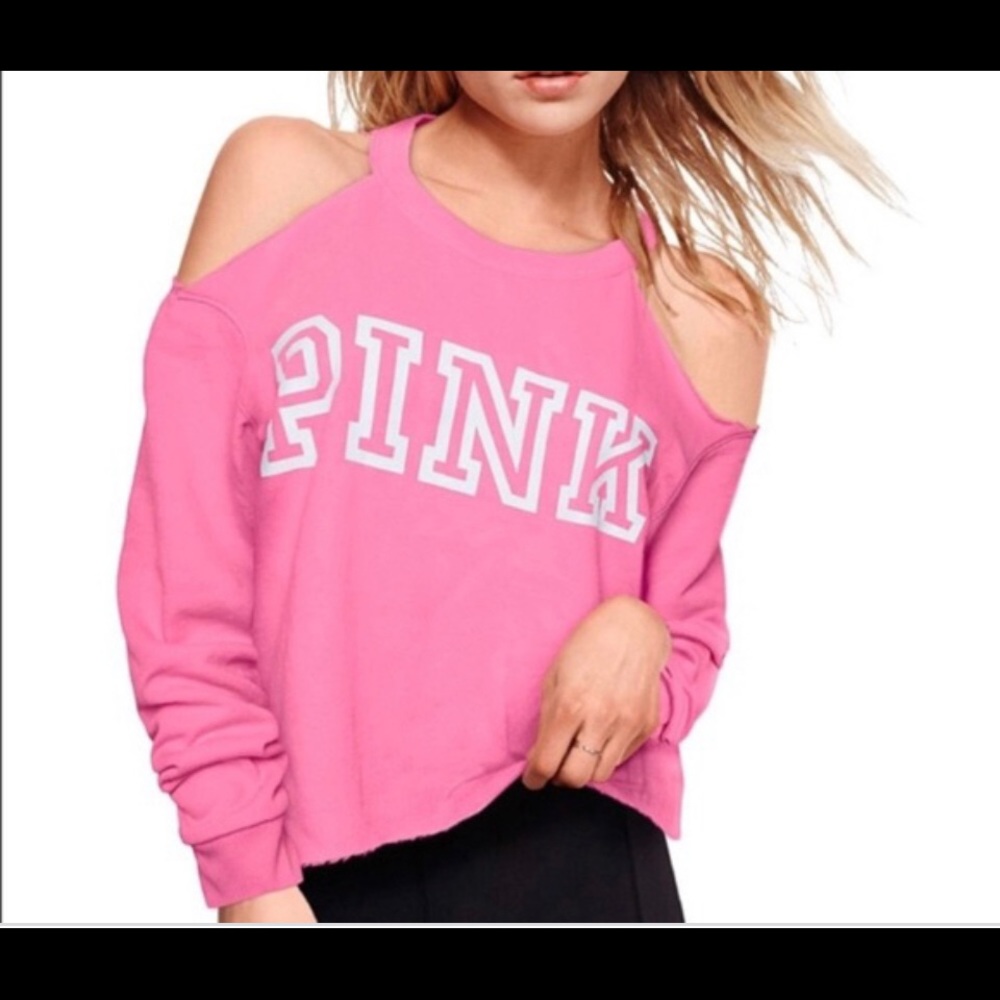 NWT Pink VS cold shoulder gray Xs